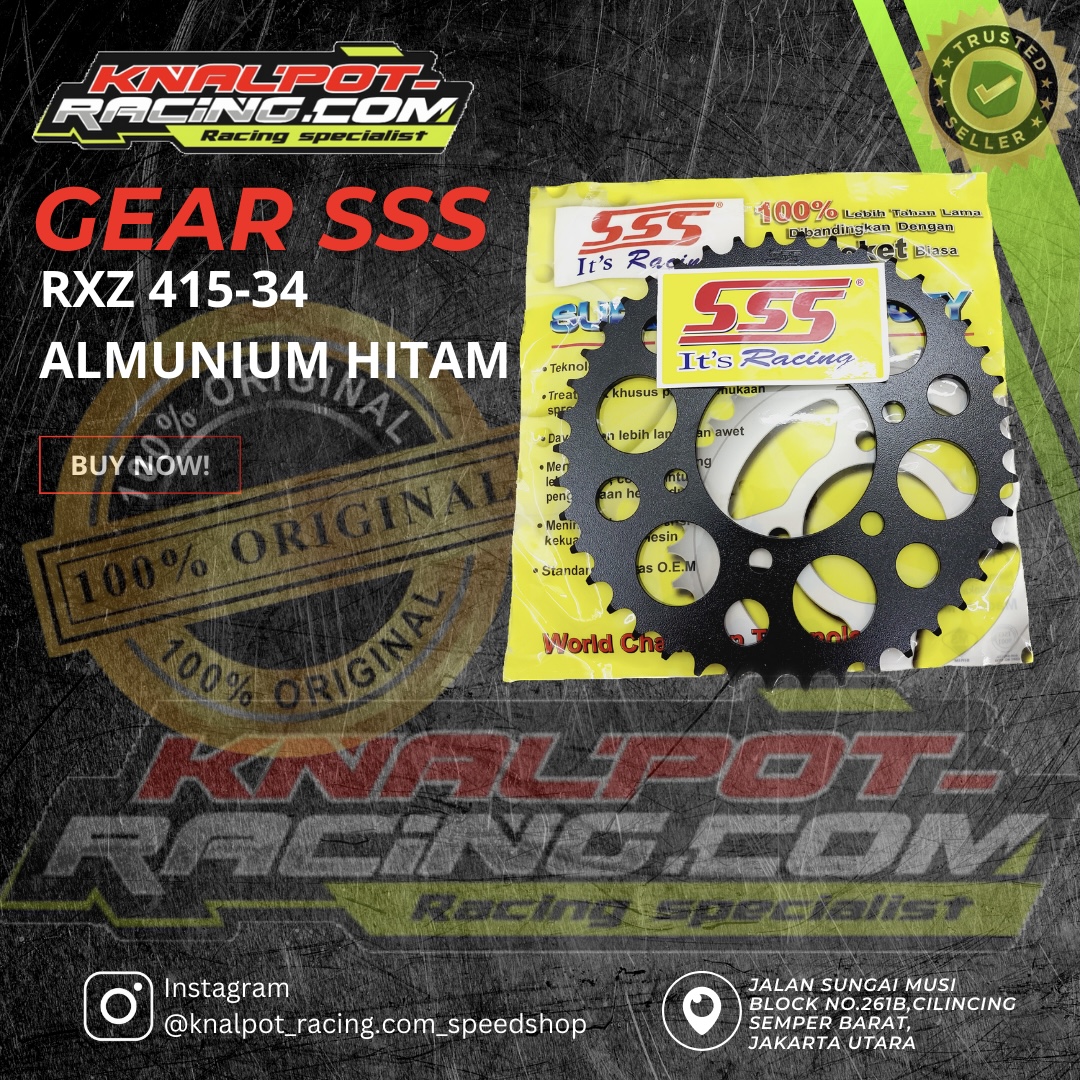 GEAR SSS RXZ 415-34 ALMUNIUM HITAM